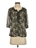 Old Navy 100% Polyester Green 3/4 Sleeve Blouse Size XS - photo 1