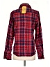 L.L.Bean 100% Cotton Plaid Red Long Sleeve Button-Down Shirt Size XS - photo 2