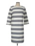Talbots Stripes Gray Casual Dress Size 12 - photo 1