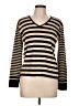 Lizsport 100% Cotton Stripes Tan Pullover Sweater Size L - photo 1