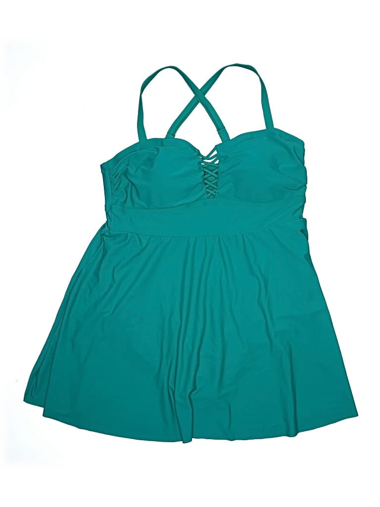Pre-owned Torrid One Piece Swimsuit In Teal
