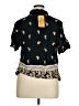Kathie Lee Paisley Black Short Sleeve Blouse Size 14 - 16 - photo 2