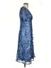 Alex Evenings 100% Polyester Paisley Blue Cocktail Dress Size 4 - photo 4