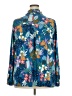 Susan Graver Floral Blue Long Sleeve Blouse Size 2X - photo 2