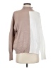 Miracle Color Block Brown Turtleneck Sweater Size S - photo 1
