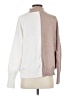 Miracle Color Block Brown Turtleneck Sweater Size S - photo 2