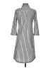 Mlle Gabrielle Stripes Gray Casual Dress Size S - photo 2