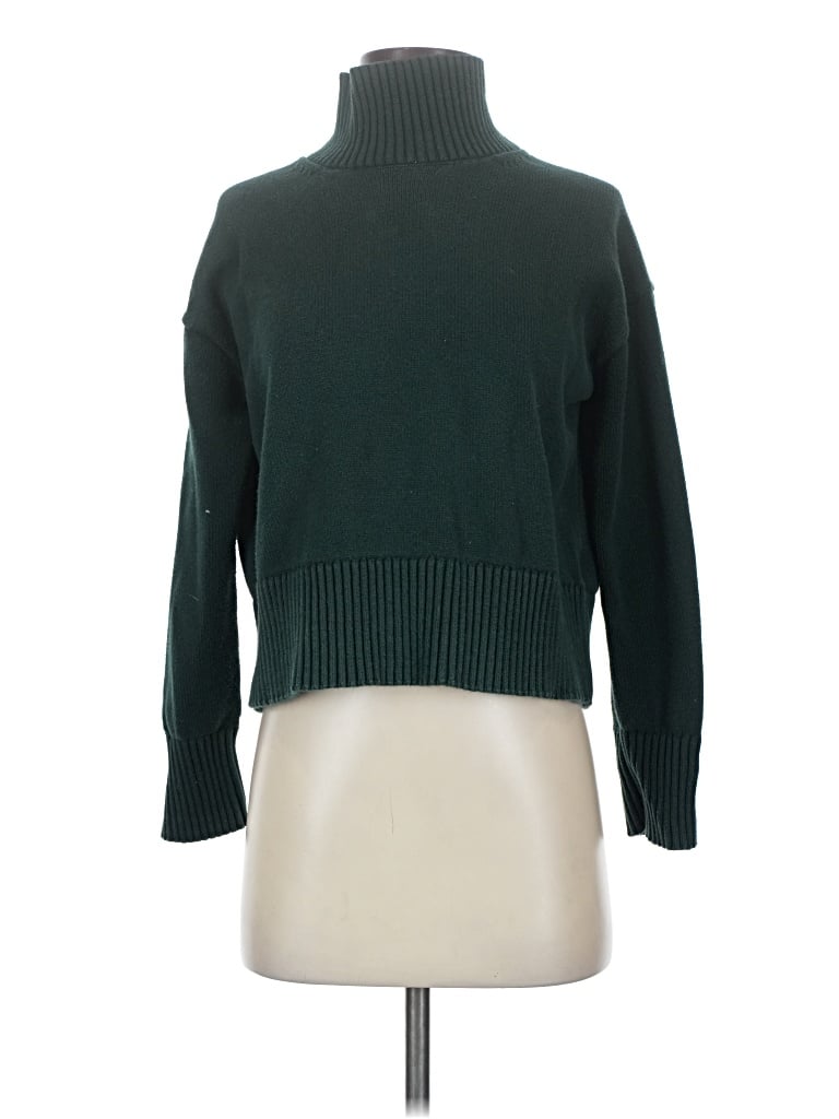 Pre-owned Everlane Turtleneck Sweater In Green