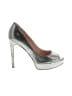 Enzo Angiolini 100% Leather Metallic Silver Heels Size 10 - photo 1