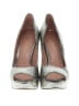 Enzo Angiolini 100% Leather Metallic Silver Heels Size 10 - photo 2