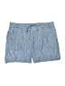 Talbots Outlet 100% Cotton Chevron-herringbone Blue Shorts Size 12 Petite - photo 1
