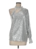 CBR Metallic Silver Long Sleeve Blouse Size M - photo 1