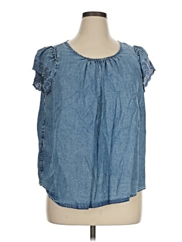 LC Lauren Conrad Short Sleeve Blouse (view 1)