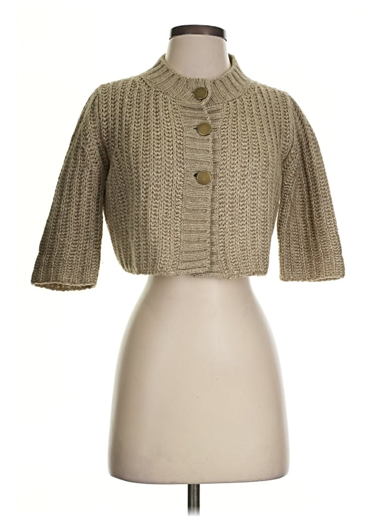 Pre-owned Weekend Max Mara Cardigan Sweater In Tan