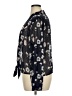 Pleione 100% Polyester Black Blue Long Sleeve Blouse Size XL - photo 5