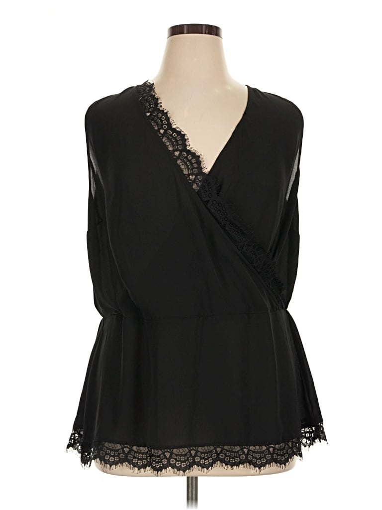 Pleione 3/4 Sleeve Blouse In Black