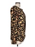 Thalia Sodi Animal Print Gold Long Sleeve Blouse Size L - photo 4