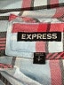 Express 100% Rayon Plaid Blue Sleeveless Button-Down Shirt Size S - photo 6
