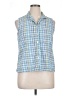 Erika 100% Cotton Blue Sleeveless Button-Down Shirt Size XL - photo 1
