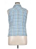 Erika 100% Cotton Blue Sleeveless Button-Down Shirt Size XL - photo 2