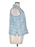 Erika 100% Cotton Blue Sleeveless Button-Down Shirt Size XL - photo 4