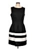 Apt. 9 Stripes Black Cocktail Dress Size L - photo 1