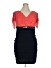 En Focus Studio Blue Cocktail Dress Size 14w - photo 1