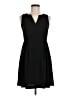 Ann Taylor LOFT 100% Polyester Solid Black Cocktail Dress Size 2 - photo 1