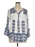 Pale Sky 100% Rayon Blue 3/4 Sleeve Blouse Size XL - photo 1