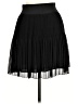 Zara Basic 100% Polyester Solid Black Formal Skirt Size L - photo 2