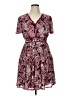 Ember 100% Polyester Paisley Burgundy Casual Dress Size XL - photo 1