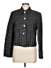 Jennifer Moore 100% Linen Checkered-gingham Black Jacket Size 6 - photo 1