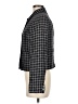 Jennifer Moore 100% Linen Checkered-gingham Black Jacket Size 6 - photo 5