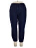 Lands' End Solid Blue Track Pants Size 14 - 16 - photo 1