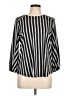 Adrianna Papell Stripes Black 3/4 Sleeve Blouse Size L - photo 1