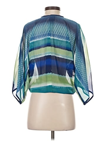 Blue Saks Fifth Avenue 3/4 Sleeve Blouse (view 2)