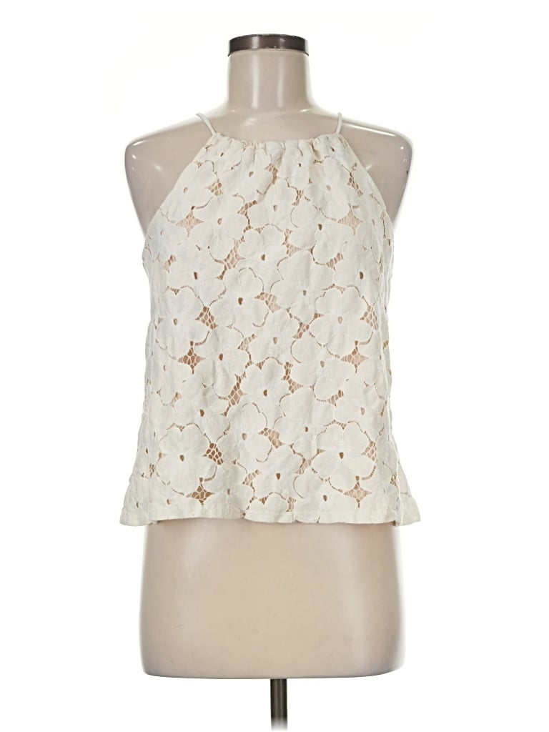 Pre-owned Liv Sleeveless Blouse In Ivory