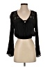 Abbeline 100% Rayon Black Long Sleeve Blouse Size S - photo 1