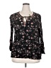 Casual Express Apparel 100% Rayon Black Long Sleeve Blouse Size XXL - photo 1