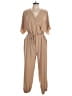 Gilli 100% Polyester Solid Tan Ivory Jumpsuit Size L - photo 1