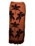 ELOQUII Tropical Brown Orange Casual Skirt Size 14 Plus - photo 2