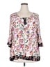 Democracy 100% Rayon White 3/4 Sleeve Blouse Size 2X - photo 1