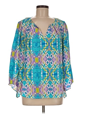 Alice & Trixie 3/4 Sleeve Silk Top (view 1)
