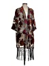 Guess Gray Burgundy Kimono Size 1 - photo 1