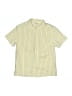 Crewcuts Stripes Yellow Short Sleeve Button-Down Shirt Size 12 - photo 1