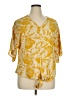 VIISHOW Yellow Short Sleeve Blouse Size XL - photo 1