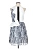 Self-Portrait 100% Polyester Graphic Blue Cocktail Dress Size 4 - photo 1
