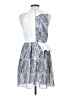 Self-Portrait 100% Polyester Graphic Blue Cocktail Dress Size 4 - photo 2