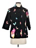 TanJay 100% Polyester Print Black 3/4 Sleeve Blouse Size S - photo 1
