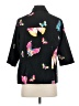 TanJay 100% Polyester Print Black 3/4 Sleeve Blouse Size S - photo 2